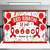 Lofaris Balloons Stars National Red Ribbon Week Backdrop